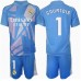 Maillot de foot Real Madrid Thibaut Courtois #1 Gardien Domicile vêtements enfant 2024-25 Manches Courtes (+ pantalon court)